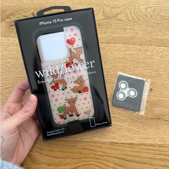 Wildflower - Oh Deer iPhone 15 Pro Phone Case & Camera Bling